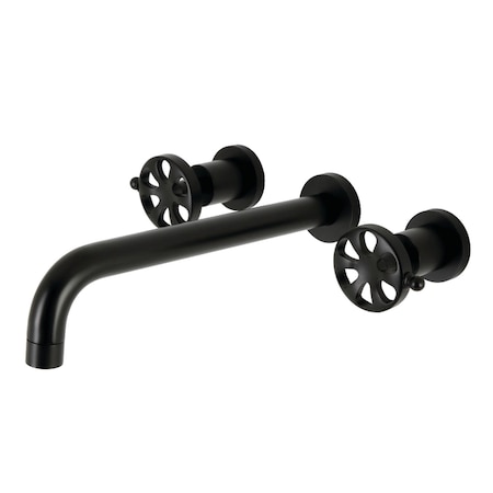 Kingston Brass KS8050RX Wall Mount Tub Faucet, Matte Black KS8050RX